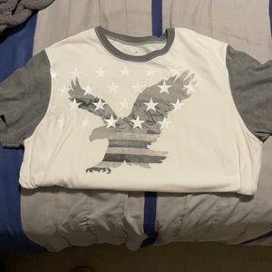 Grey and white t-shirt